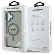 Husa pentru  iPhone 16 Karl Lagerfeld - IML MagSafe - gri deschis