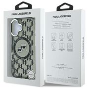 Husa pentru  iPhone 16 Karl Lagerfeld - IML MagSafe - gri inchis