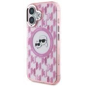 Husa pentru  iPhone 16 Karl Lagerfeld - IML MagSafe - roz