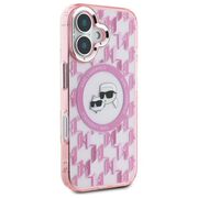 Husa pentru  iPhone 16 Karl Lagerfeld - IML MagSafe - roz