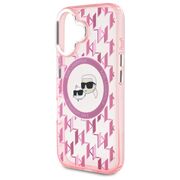 Husa pentru  iPhone 16 Karl Lagerfeld - IML MagSafe - roz