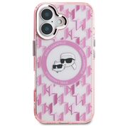 Husa pentru  iPhone 16 Karl Lagerfeld - IML MagSafe - roz
