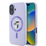 Husa pentru  iPhone 16 Karl Lagerfeld - Silicone MagSafe - mov