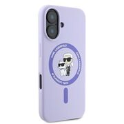 Husa pentru  iPhone 16 Karl Lagerfeld - Silicone MagSafe - mov