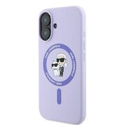 Husa pentru  iPhone 16 Karl Lagerfeld - Silicone MagSafe - mov