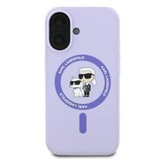 Husa pentru  iPhone 16 Karl Lagerfeld - Silicone MagSafe - mov