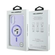 Husa pentru  iPhone 16 Karl Lagerfeld - Silicone MagSafe - mov