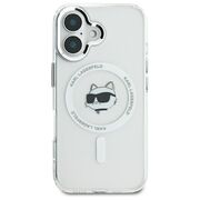 Husa pentru  iPhone 16 Plus Karl Lagerfeld - IML MagSafe - alb arctic