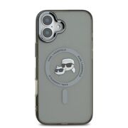 Husa pentru  iPhone 16 Plus Karl Lagerfeld - IML MagSafe - gri deschis