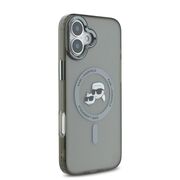 Husa pentru  iPhone 16 Plus Karl Lagerfeld - IML MagSafe - gri deschis