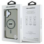 Husa pentru  iPhone 16 Plus Karl Lagerfeld - IML MagSafe - gri inchis