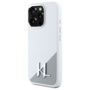 Husa pentru  iPhone 16 Pro Karl Lagerfeld - Silicone MagSafe - alb