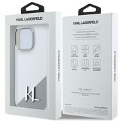 Husa pentru  iPhone 16 Pro Karl Lagerfeld - Silicone MagSafe - alb