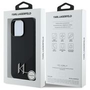 Husa pentru  iPhone 16 Pro Karl Lagerfeld - Silicone MagSafe - negru