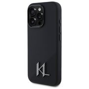Husa pentru  iPhone 16 Pro Karl Lagerfeld - Silicone MagSafe - negru