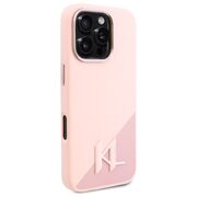 Husa pentru  iPhone 16 Pro Karl Lagerfeld - Silicone MagSafe - roz