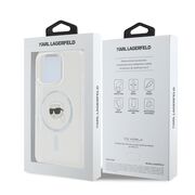 Husa pentru  iPhone 16 Pro Max Karl Lagerfeld - IML MagSafe - alb