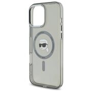 Husa pentru  iPhone 16 Pro Max Karl Lagerfeld - IML MagSafe - gri deschis