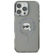 Husa pentru  iPhone 16 Pro Max Karl Lagerfeld - IML MagSafe - gri deschis