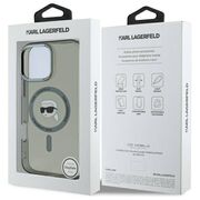 Husa pentru  iPhone 16 Pro Max Karl Lagerfeld - IML MagSafe - gri deschis
