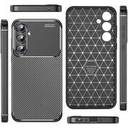 Husa de protectie pentru  Samsung Galaxy A16 Auto Focus Slim, Anti-Scratch, cu fibra de carbon si protectie lentile - Negru