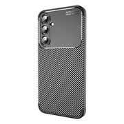 Husa de protectie pentru  Samsung Galaxy A16 Auto Focus Slim, Anti-Scratch, cu fibra de carbon si protectie lentile - Negru