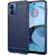 Husa pentru Motorola Moto G55 Carbon Liquid Silicone, albastru