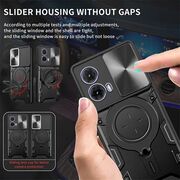 Husa pentru  Motorola Moto G35 cu protecție pentru cameră și suport magnetic integrat Ring Shockproof, roz