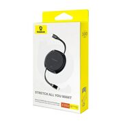 Cablu Baseus - Data Cable Pathfinder Series USB Tip C - USB Tip C 100W, retractabil, 1m -  negru