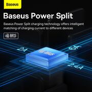 Cablu de date si incarcare 3 in 1 Baseus - Data Cable Flash Series 2 USB 3.0 la USB Type-C, Lightning, Micro-USB Fast Charging 66W, 1.2 m - negru