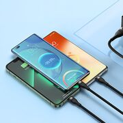 Cablu de date si incarcare 3 in 1 Baseus - Data Cable Flash Series 2 USB Type-C la USB Type-C, Lightning, Micro-USB Fast Charging 100W, 1.5 m - negru