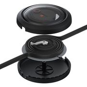 Cablu de date si incarcare 3 in 1 Baseus - Data Cable Free2Draw USB Type-C la USB Type-C, Lightning, Micro-USB Fast Charging 100W, retractabil, 1.1 m - negru