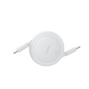 Cablu de date si incarcare Baseus - Data Cable Free2Pull Mini USB Type-C la USB Type-C, Fast Charging 60W, retractabil, 1m - alb