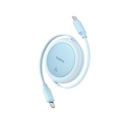 Cablu de date si incarcare Baseus - Data Cable Free2Pull Mini USB Type-C la USB Type-C, Fast Charging 60W, retractabil, 1m - albastru