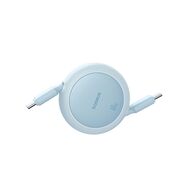 Cablu de date si incarcare Baseus - Data Cable Free2Pull Mini USB Type-C la USB Type-C, Fast Charging 60W, retractabil, 1m - albastru