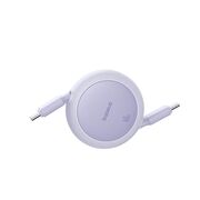 Cablu de date si incarcare Baseus - Data Cable Free2Pull Mini USB Type-C la USB Type-C, Fast Charging 60W, retractabil, 1m - mov