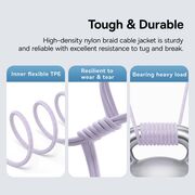 Cablu de date si incarcare Baseus - Data Cable Gem USB Type-C la USB Type-C, Super Fast Charging 100W, 1m - mov