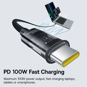 Cablu de date si incarcare Baseus - Data Cable Gem USB Type-C la USB Type-C, Super Fast Charging 100W, 2m - negru