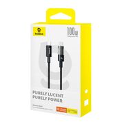 Cablu de date si incarcare Baseus - Data Cable Gem USB Type-C la USB Type-C, Super Fast Charging 100W, 2m - negru