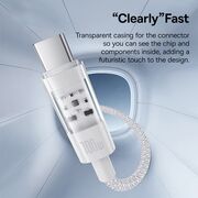 Cablu de date si incarcare Baseus - Data Cable Gem USB la USB Type-C, Super Fast Charging 100W, 1m - alb