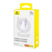 Cablu de date si incarcare Baseus - Data Cable Gem USB la USB Type-C, Super Fast Charging 100W, 2m - mov