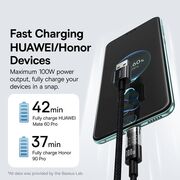 Cablu de date si incarcare Baseus - Data Cable Gem USB la USB Type-C, Super Fast Charging 100W, 2m - negru