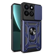 Husa pentru  Honor 200 Smart Ring Armor Kickstand Tough Rugged Cover cu protectie camera, albastru