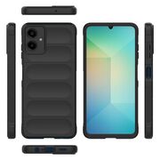 Husa pentru  Samsung Galaxy A06 Liquid Silicone, Microfibre Lining, Non-Slip Airbag Design, negru