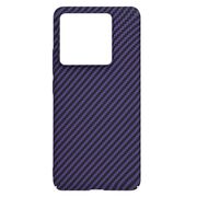 Husa pentru  Xiaomi 14T Pro CarbonFiber UltraSlim, Lightweight, mov