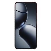 Husa pentru  Xiaomi 14T Pro CarbonFiber UltraSlim, Lightweight, rosu inchis