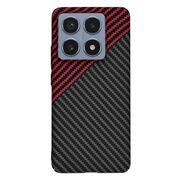 Husa pentru  Xiaomi 14T Pro CarbonFiber UltraSlim, Lightweight, rosu inchis