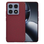 Husa pentru  Xiaomi 14T Pro CarbonFiber UltraSlim, Lightweight, rosu