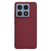 Husa pentru  Xiaomi 14T Pro CarbonFiber UltraSlim, Lightweight, rosu