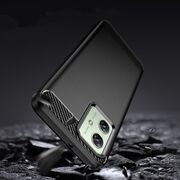 Husa pentru Motorola Moto G55 Carbon Liquid Silicone, negru